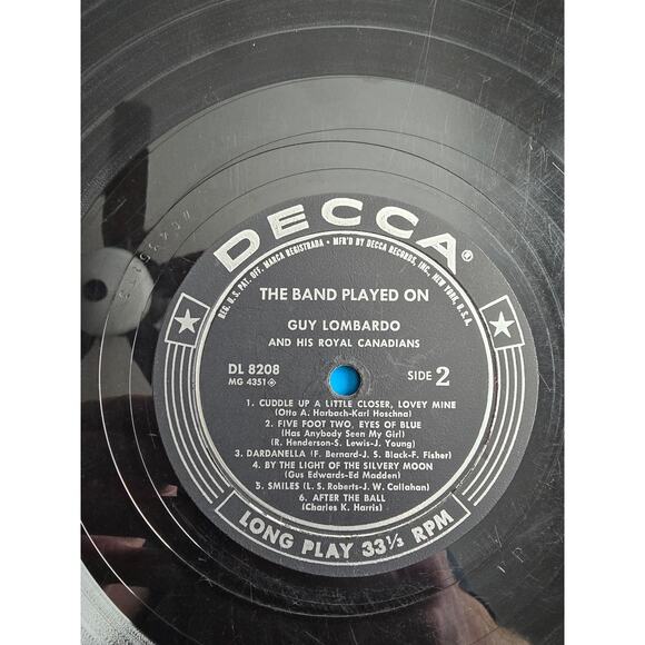 Vintage Guy Lombardo and his Royal Canadians The Band Played on Decca DL 8208 - Picture 6 of 7